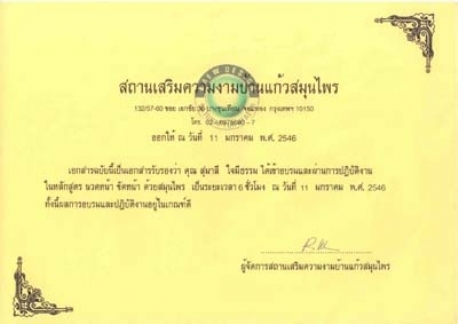 Diploma Thai Massage Mandarin Spa Nijmegen Uden